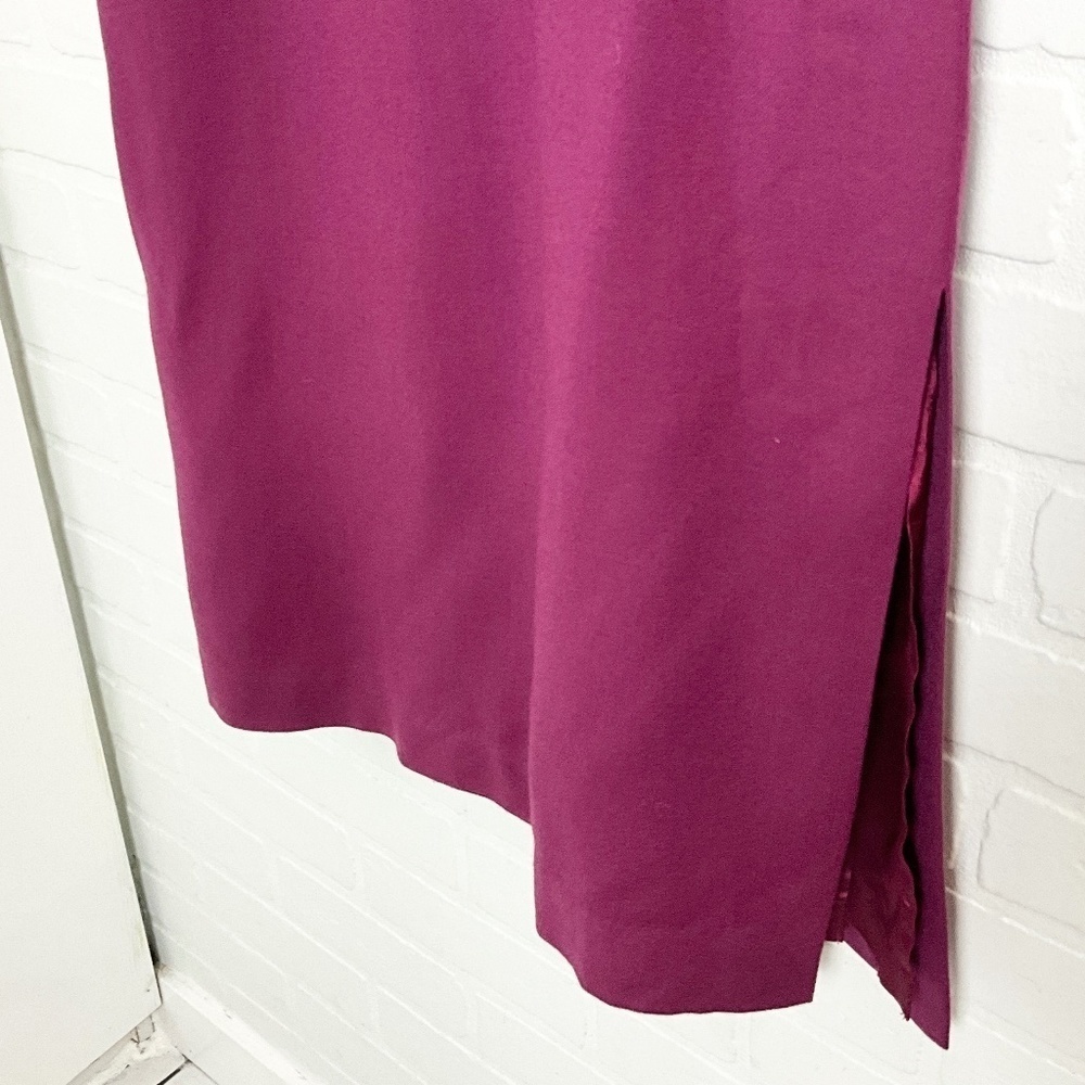NWT Vintage Deadstock 60s Maxi Skirt Compagnie baie d’Hudson Wool Magenta Sz 6 - Picture 7 of 14